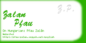 zalan pfau business card